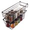 Storage Bins Set Of 2 Small Metal Wire Baskets Espresso Brown Kitchen Bathroom